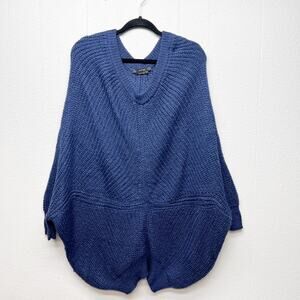 Vertigo Ribbed Balloon Sweater Womens Medium Lightweight Warm Cozy Long Length